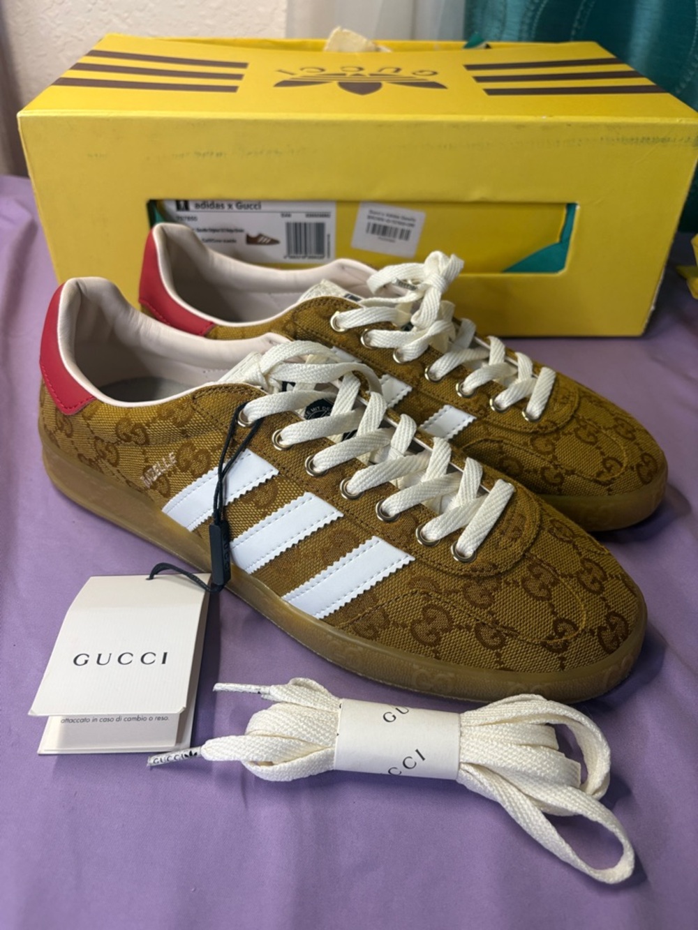 Adidas Gazelle Original GG Beige Gucci Sneakers